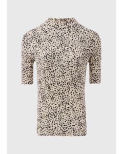 Spot Print High Neck T-Shirt