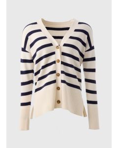 Stripe Knitted Cardigan