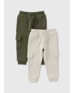 2 Pack Boys Cargo Jogging Bottoms