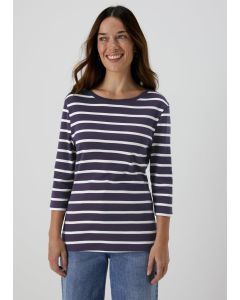 Navy Stripe 3/4 Sleeve T-Shirt