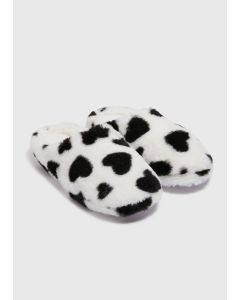 Cow Print Slippers