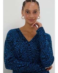 Leopard Print V-Neck Jumper