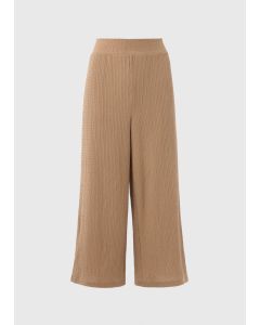 Textured Crop Leg Trousers