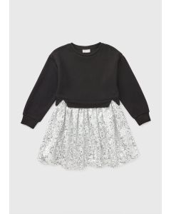 Girls Sequin Sweater Dress