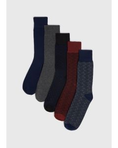 5 Pack Patterned Socks