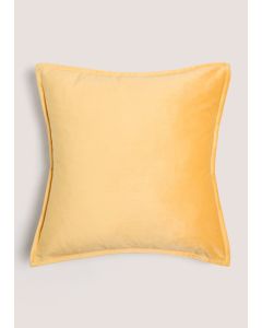 Ochre Velvet Cushion-Yellow-One Size