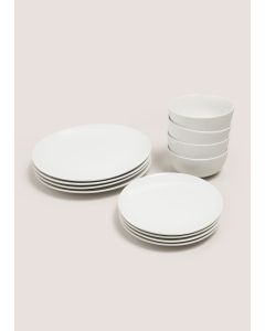 12 Piece Dinner Set-White-One Size