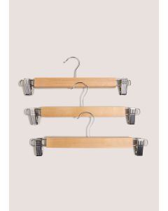 3 Pack Wood Trouser Hangers