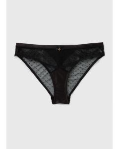 Spot Mesh Brazilian Knickers