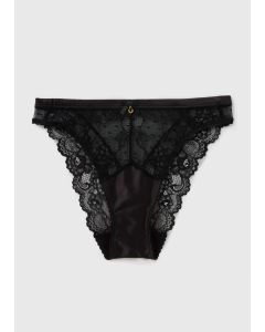 Spot Mesh High Leg Knickers