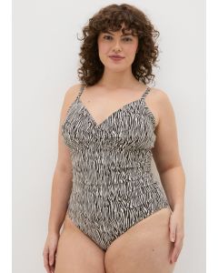 Zebra Print Shapewear Swimsuit