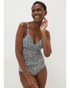 Zebra Print Shapewear Tankini Top