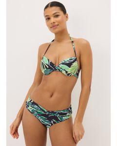 Tropical Leaf Print Bikini Bottoms