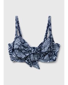 DD+ Floral Tie Front Bikini Top