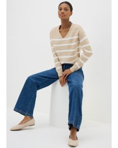 Stripe V-Neck Jumper