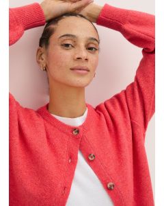 Coral Crew Neck Cardigan