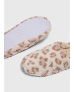 Leopard Print Mule Slippers