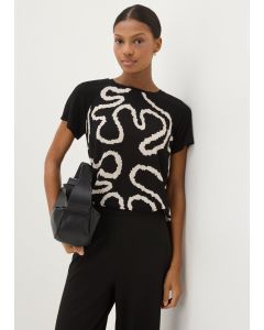 Et Vous Wiggle Woven front T-Shirt