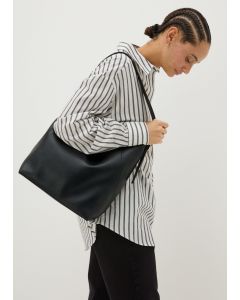 Bucket Tote Bag-Black-One Size