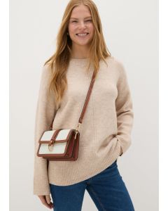 Tan Purse Crossbody Bag-Brown-One Size