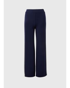 Side Stripe Jersey Wide Leg Trousers