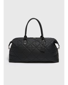 Quilted Weekender Bag-Black-One Size