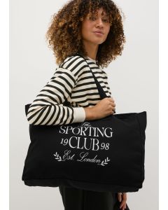 Sporting Club Canvas Bag-Black-One Size