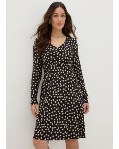 Polka Dot Long Sleeve Mini Dress