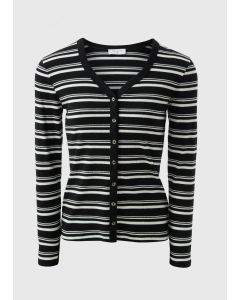 Long Sleeve Stripe Cardigan