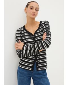 Jersey Stripe Cardigan