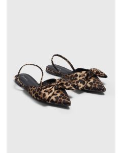 Leopard Bow Slingbacks