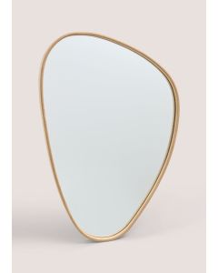 Organic Shaped Mirror Wood-Wood-One Size