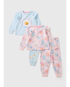 2 Pack Girls Floral Pyjama Set