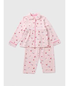 Girls Cherry Frill Pyjama Set