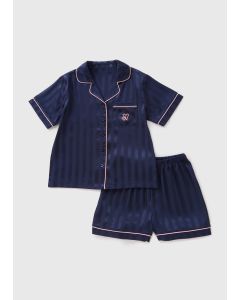 Girls Stripe Satin Pyjama Set