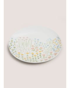 Floral Meadow Side Plate-White-One Size