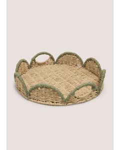 Scallop Edge Tray-Green-One Size