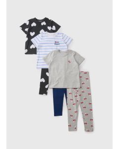 3 Pack Girls Cherry Pyjama Sets