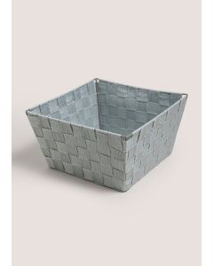 Fabric Woven Basket-Grey-One Size