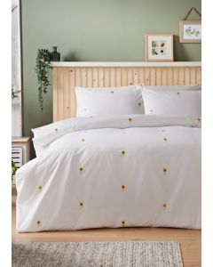 Sunflower Embroidered Duvet Set