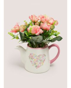 Flower In Watering Can-Pink-One Size