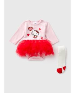 Hello Kitty Girls Tutu Dress & Tights Set