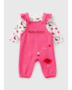 Hello Kitty Girls Dungaree Set