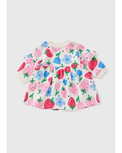 Baby Strawberry Print Sweater Dress