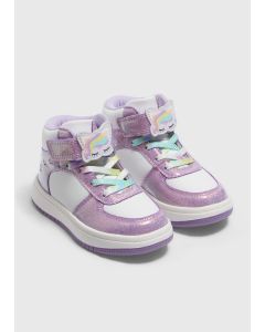 Girls Unicorn High Top Trainers