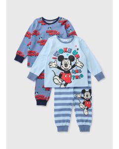 Disney 2 Pack Kids Mickey Mouse Pyjama Sets