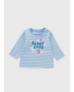 Baby Stripe Strawberry Long Sleeve Top