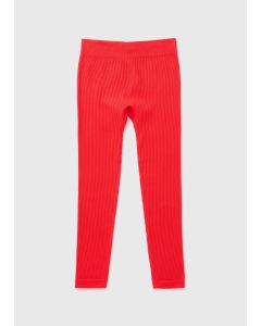 Girls Seamless Leggings-Red-S