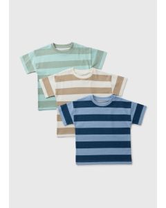 3 Pack Boys Stripe T-Shirts