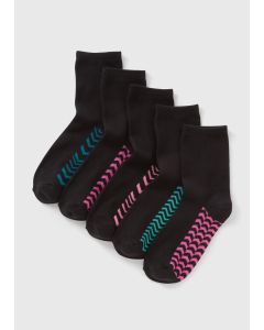 5 Pack Chevron Socks-Multi-One Size